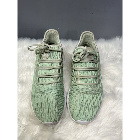 Adidas Tubular Sneaker Womens sz 7 Shadow Lace up Textured Sneaker Linen green - Picture 5 of 8